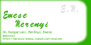 emese merenyi business card